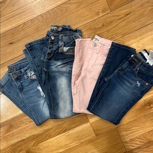 Girl’s Jeans Bundle - Blue, Pink - Size 7